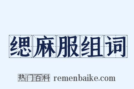 缌麻服组词是什么意思的图片